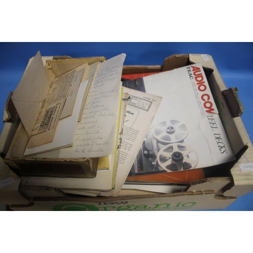 204 - A BOX OF EPHEMERA TO INCLUDE VINTAGE ELECTRICAL BROCHURES ETC