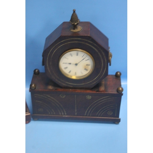 277 - TWO MAHAGONY MANTLE CLOCKS