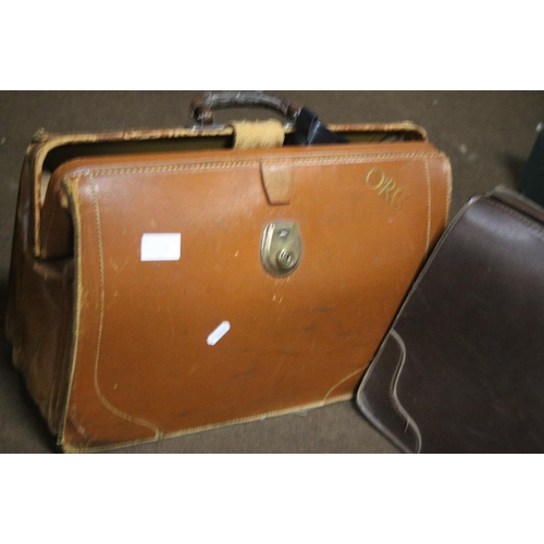 359 - TWO VINTAGE LEATHER BAGS