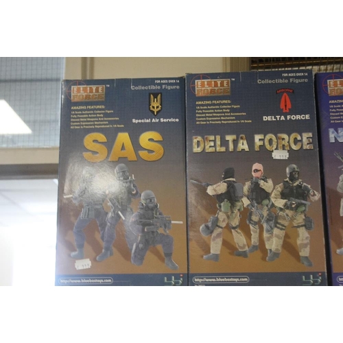 363 - FOUR BOXED ELITE FORCE FIGURES