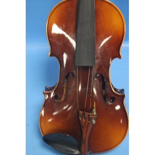 398 - THREE CASED VIOLINS ONE A/F