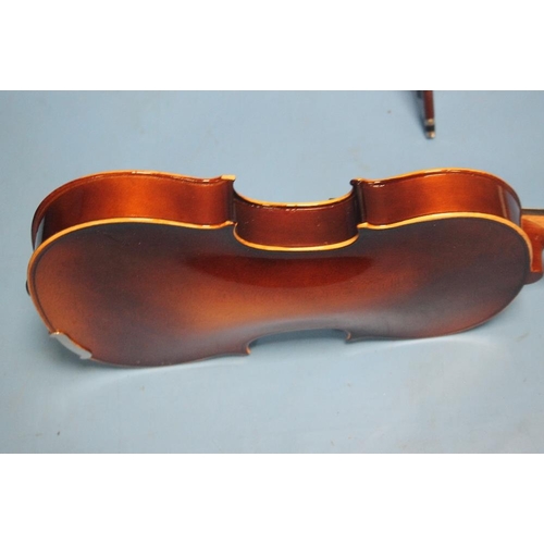 398 - THREE CASED VIOLINS ONE A/F