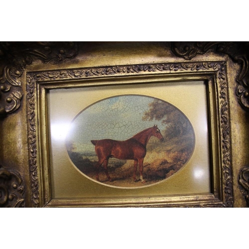 4 - ARCHIBALD THORBURN PAIR OF COLOURED LITHOGRAPHS FOX AND HORSE 32 CM X 26.5 CM