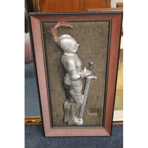 47 - A 3D MOUNTED FIGURE OF A KNIGHT IN ARMOUR