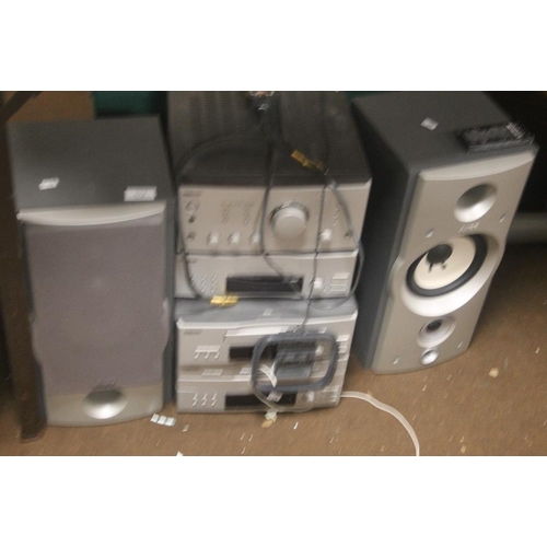 472 - A SONY STEREO SYSTEM WITH SPEAKERS