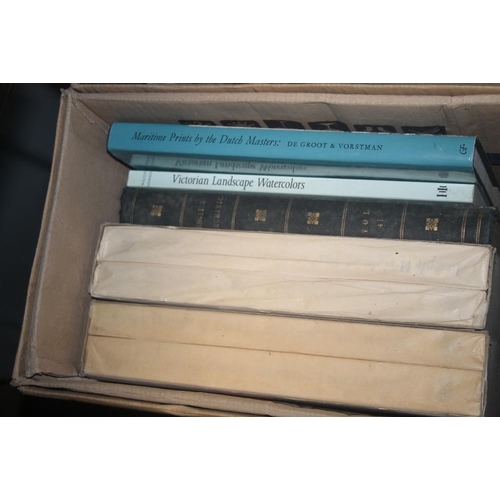 478 - TWO BOXES OF ART REFERENCE BOOKS TO INCLUDE MULTIPLE COPIES OF JOSEPH WRIGHT OF DERBY