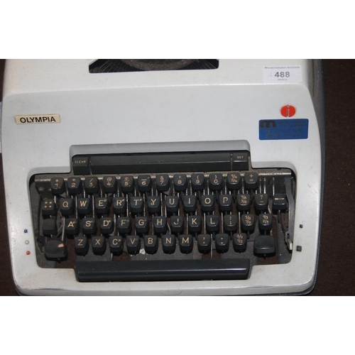 488 - A VINTAGE OLYMPIA TYPEWRITER