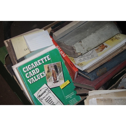 489 - TWO SMALL BOXES OF BOOKS AND EPHEMERA