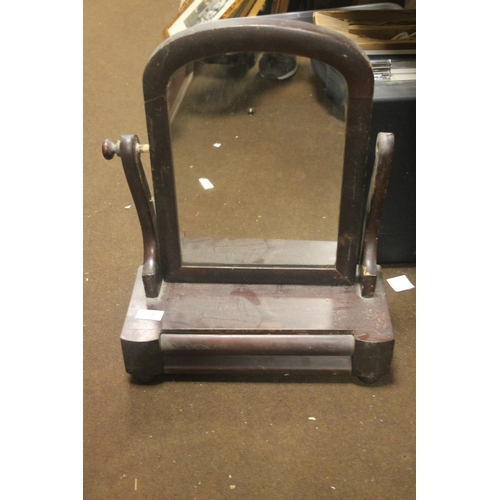 509 - A VICTORIAN SWING DRESSING TABLE MIRROR A/F