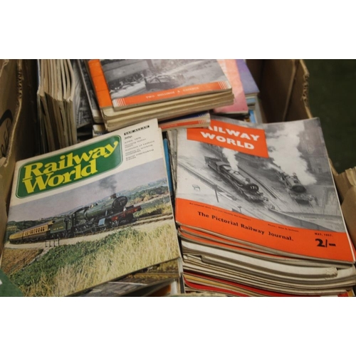 585 - A BOX OF RAILWAY MAGAZINES