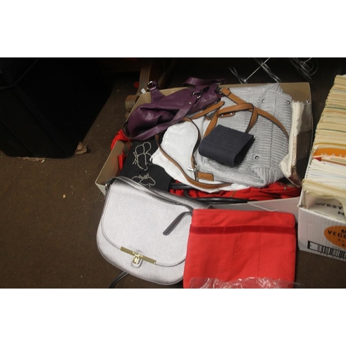 591 - A QUANTITY OF LADIES HANDBAGS, PURSES ETC