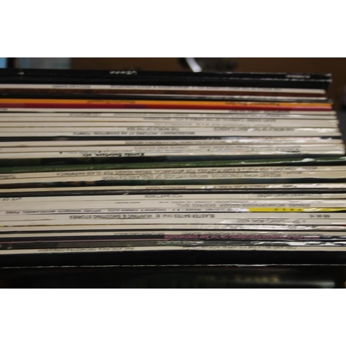 597 - A TRAY OF ASSORTED GLASSWARE AND CERAMICS TOGETHER WITH A TRAY OF ASSORTED BOOKS AND RECORDS (TRAYS ... 