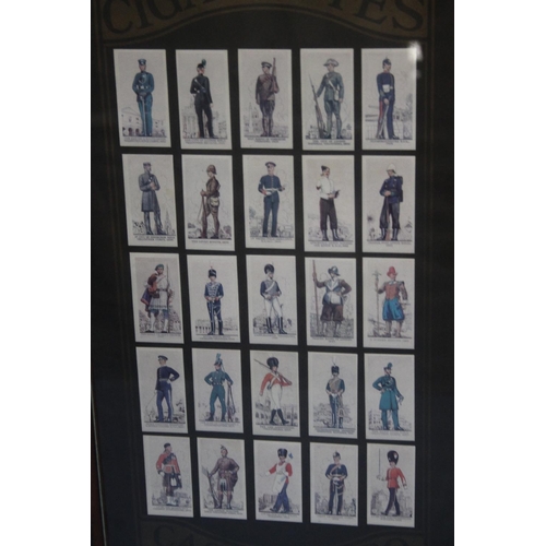 79 - A COLLECTION OF FRAMED AND GLAZED CASTLE CIGARETTE CARDS