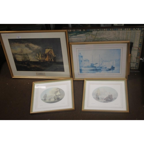 86 - A COLLECTION OF ASSORTED PRINTS DEPICTING SHIPS