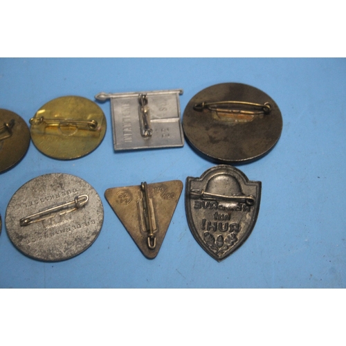 177 - A QUANTITY OF 3RD REICH BADGES AND TINNIES ETC