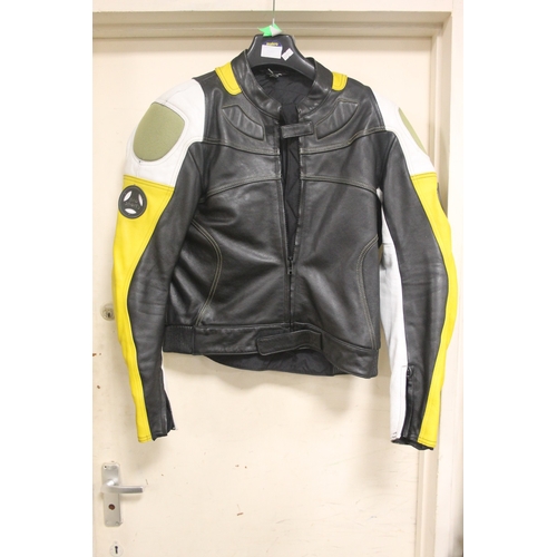 386 - A LEATHER CYCLE JACKET