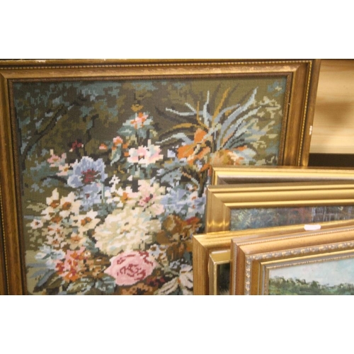 11 - A QUANTITY OF ASSORTED PICTURES, PRINTS AND A TAPESTRY