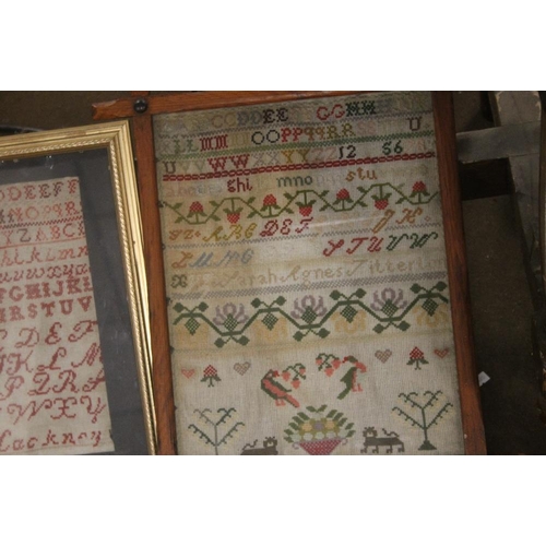 44 - FOUR FRAMED SAMPLERS