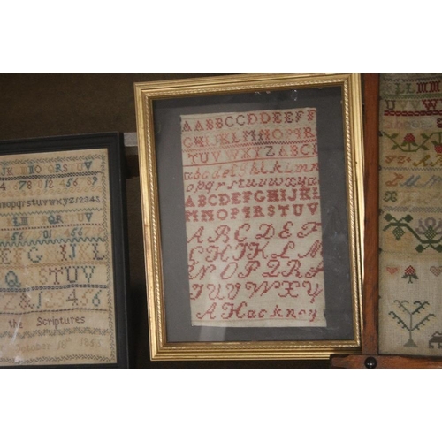 44 - FOUR FRAMED SAMPLERS