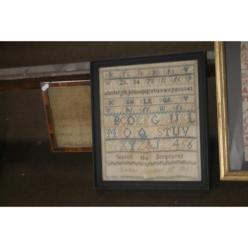 44 - FOUR FRAMED SAMPLERS