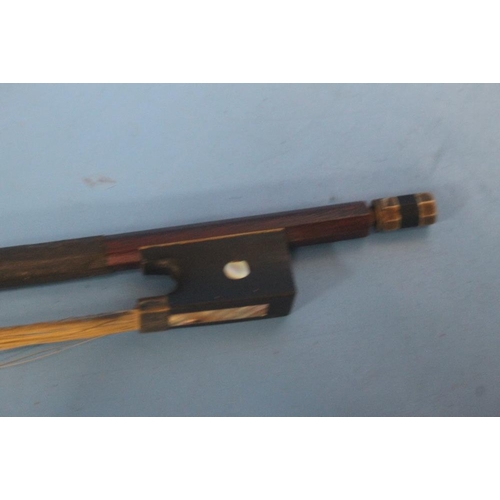 50 - AN ANTIQUE VIOLIN AND BOW A/F