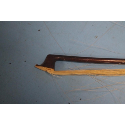 50 - AN ANTIQUE VIOLIN AND BOW A/F