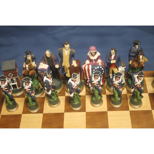 51 - AN UNBOXED CHESS SET THE AMERICAN CIVIL WAR