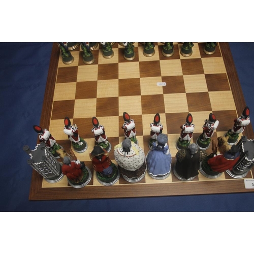 51 - AN UNBOXED CHESS SET THE AMERICAN CIVIL WAR