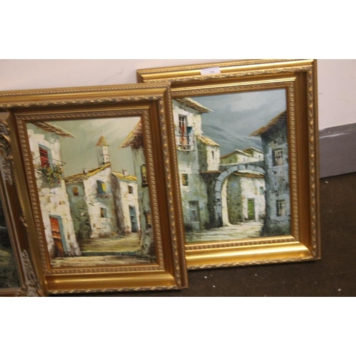 10 - FIVE GILT FRAMED OILS