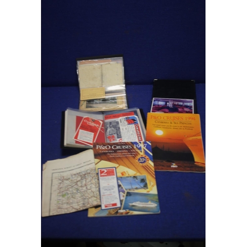 101 - A BOX OF ASSORTED EPHEMERA TO INCLUDE OS MAPS, POST CARDS ETC