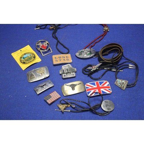 118 - A QUANTITY OF ASSORTED BELT BUCKLES