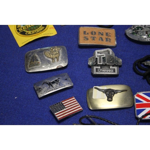 118 - A QUANTITY OF ASSORTED BELT BUCKLES