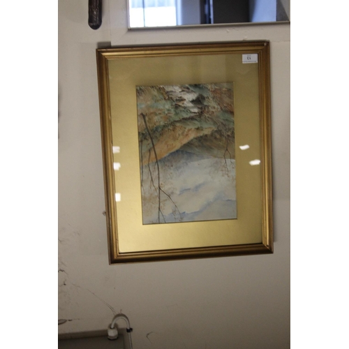 13 - A FRAMED WATERCOLOUR OF A COUNTRYSIDE SCENE SIGNED TO THE LOWER RIGHT