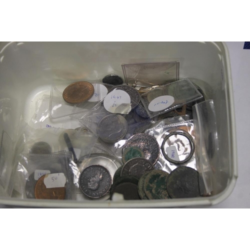 133 - A QUANTITY OF ASSORTED COINS MAINLY BRITISH