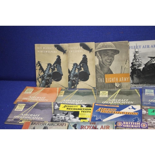 153 - A SELECTION OF AIRCRAFT MILITARY BOOKS AND MAGAZINES TO INCLUDE AIRCRAFT RECOGNITION , BATTLE OF BRI... 