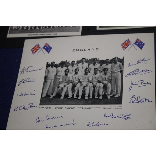 168 - A COLLECTION OF SIGNED CRICKET AUTOGRAPHS TO INCLUDE ENGLAND, WEST INDIES, AUSTRALIA ETC TOGETHER WI... 