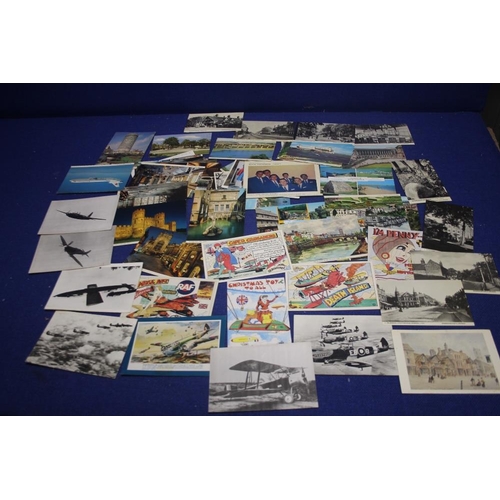 169 - A COLLECTION OF ASSORTED POSTCARDS TO INCLUDE TOPOGRAPHICAL, AVIATION ETC