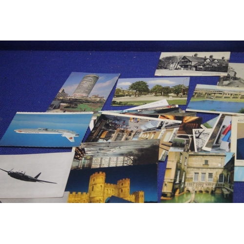 169 - A COLLECTION OF ASSORTED POSTCARDS TO INCLUDE TOPOGRAPHICAL, AVIATION ETC