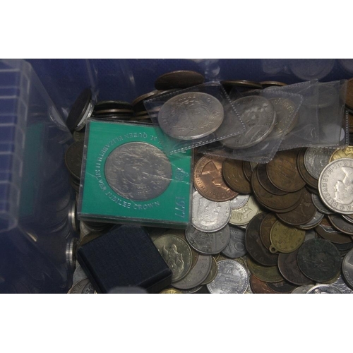 179A - A BOX OF BRITISH AND WORLD COINS