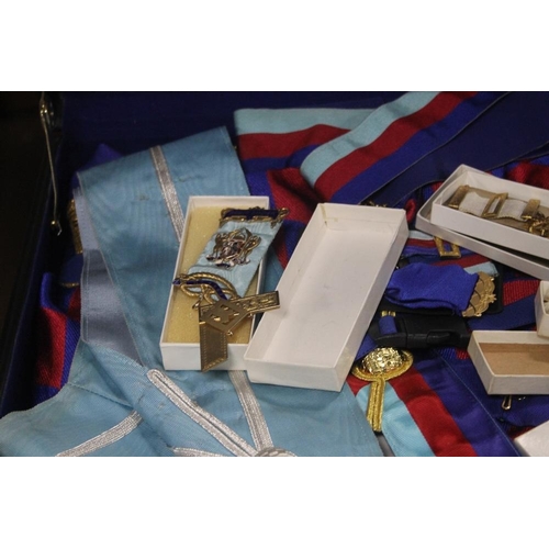 180 - A CASE OF MASONIC REGALIA