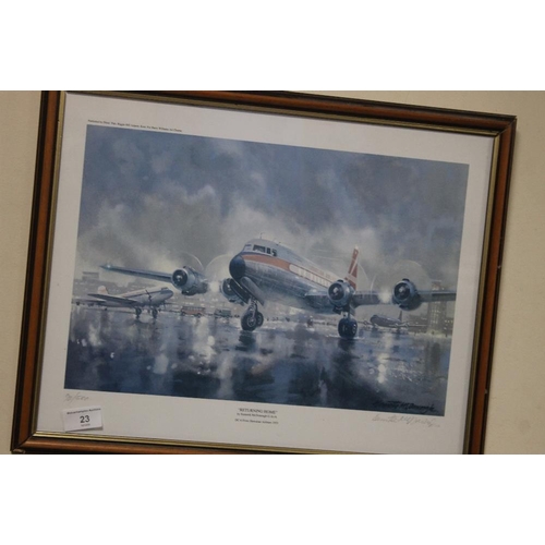 23 - TWO FRAMED AND GLAZED LIMITED EDITION KENNETH MCDONOGH TITLED 'RETURNING HOME' AND 'CONNIE'