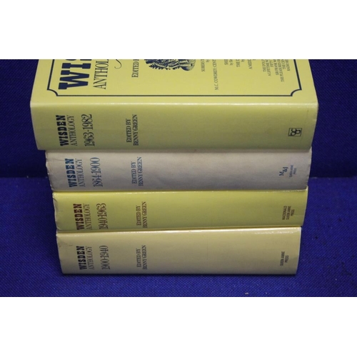 235 - FOUR WISDEN ANTHOLOGY'S 1864-1900, 1900-1940, 1940-1963 AND 1963-1982