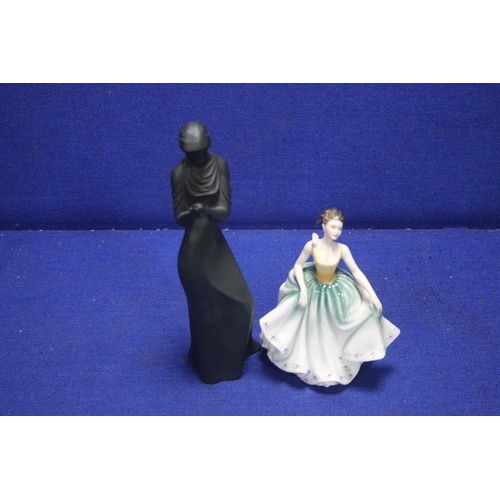 236 - A ROYAL DOULTON FIGURINE 'CYNTHIA' TOGETHER WITH A ROYAL DOULTON 'TENDERNESS' FIGURINE