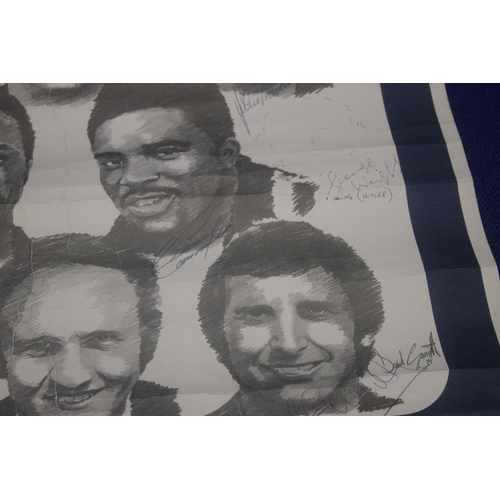 248 - A SIGNED WEST BROMWICH ALBION 1978/1979 SQUAD POSTER TO INCLUDE LAURI CUNNINGHAM, RON ATKINSON, BRYA... 