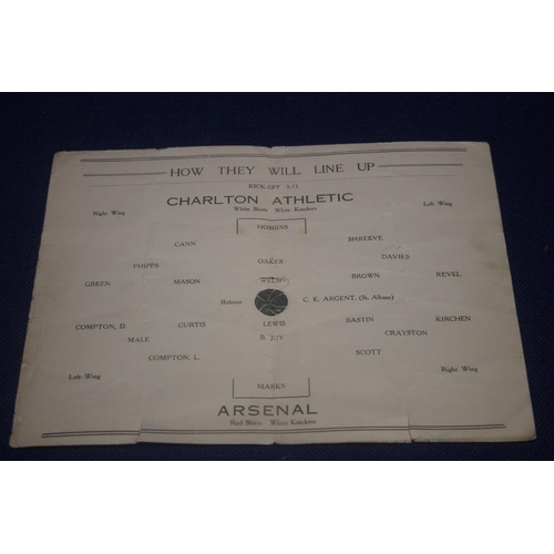 253 - A WAR LEAGUE CUP FINAL PROGRAMME 1943 CHARLTON V ARSNEAL (PIRATE COPY)