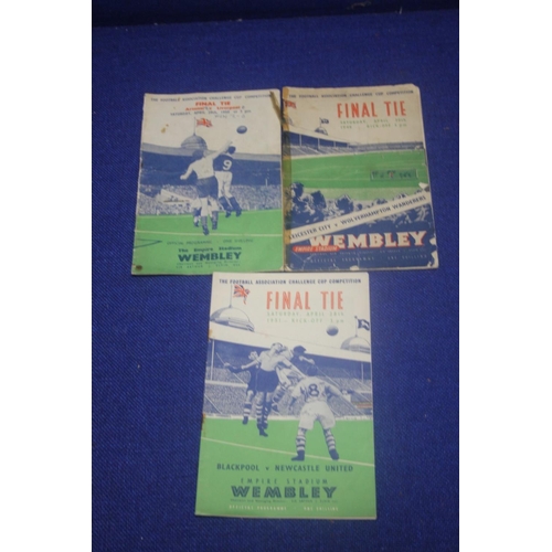 255 - A LEICESTER V WOLVERHAMPTON WANDERERS CUP FINAL PROGRAMME 1949 TOGETHER WITH AN ARSENAL V LIVERPOOL ... 