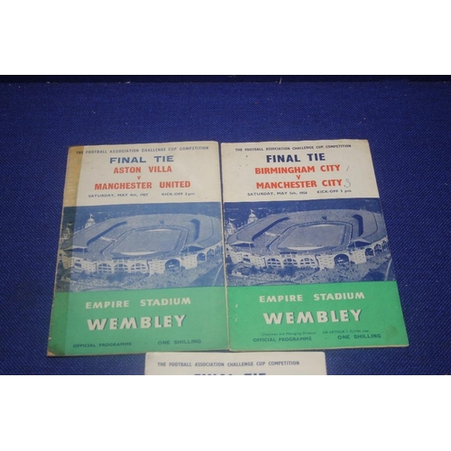 257 - AN ASTON VILLA V MANCHESTER UNITED CUP FINAL PROGRAMME 1957 TOGETHER WITH A MANCHESTER CITY V NEWCAS... 