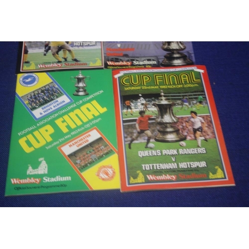 266 - A 1982 QUEENS PARK RANGERS V TOTTENHAM CUP FINAL PROGRAMME TOGETHER WITH A BRIGHTON V MANCHESTER UNI... 