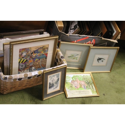 27 - A QUANTITY OF ASSORTED PICTURES AND PRINTS