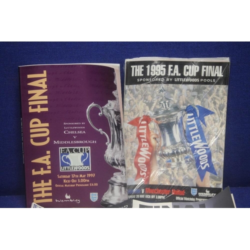 270 - A COLLECTION OF CUP FINAL PROGRAMMES TO INCLUDE 1995, 1996, 1997,1998 AND 1999